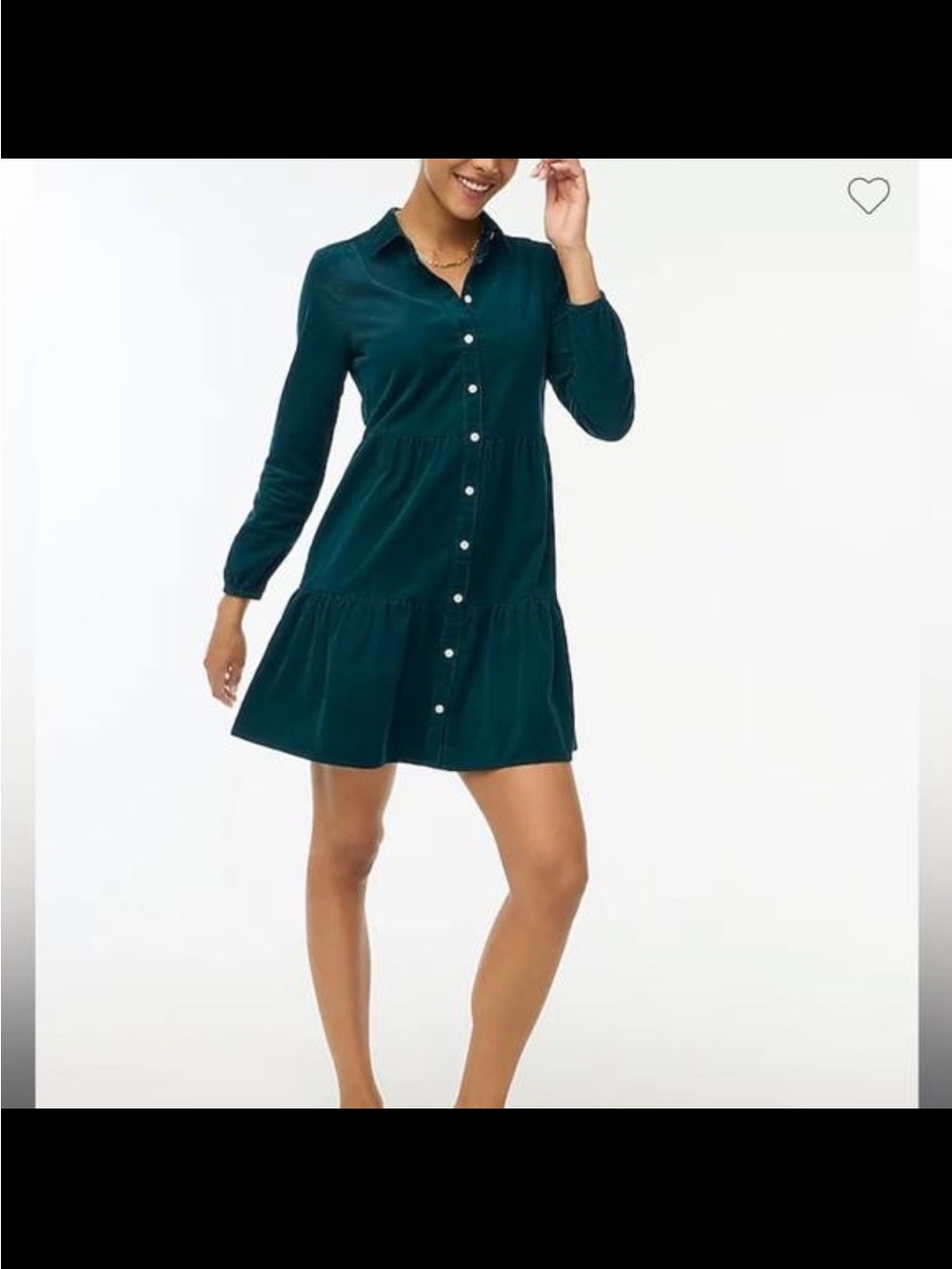 Women’s Size 2- J.Crew Factory Long-Sleeve Corduroy Shirt-Dress